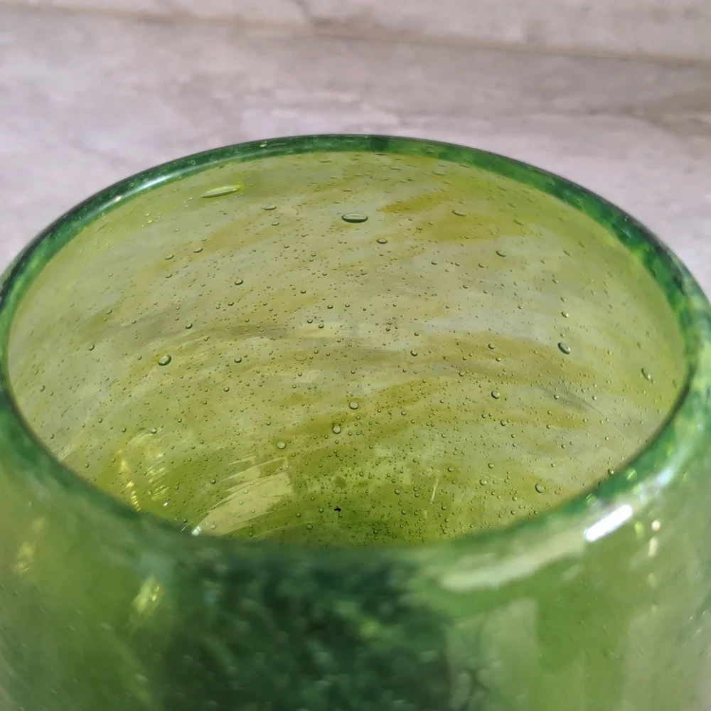 EUC Crate & Barrel Calypso Green Votive Candle Holder